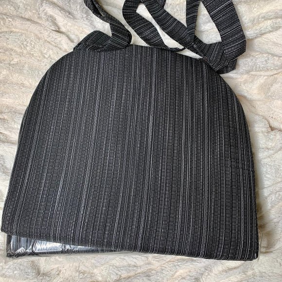 Pier 1 Black/White Indoor Outdoor Dining Chair Seat Cushions UV-Treated Set of 2